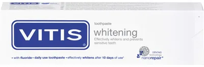 Produktbild von VITIS Whitening Zahnpasta hellt die Zähne effektiv auf und schützt den Zahnschmelz, 100 ml Zahncreme