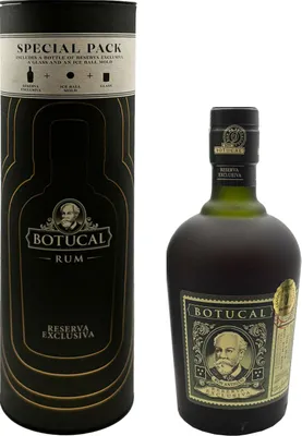 Produktbild von Botucal Reserva Exclusiva Rum 12 Jahre, 40% Vol. 0,7 l + Glas und Eisform