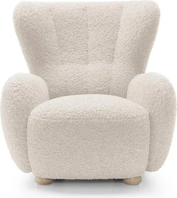 Obrázek produktu pro BETTSO TEDDY Boucle Soft křeslo s vysokým opěradlem krémové barvy