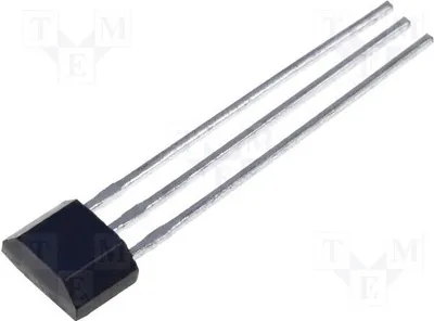 Productafbeelding van 1x Sensor: HallBereik: 25 ÷ 260 Gauss (unipolair)Behuizing: TO92Temperatuur: -40 ÷ 150°CType: SS445P Hall-sensor