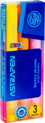 Obrázek produktu pro Akrylové trojúhelníkové popisovače AstraPen Neon 3 ks Astra