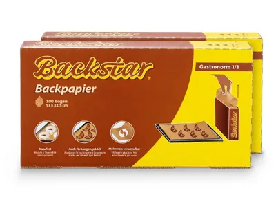 Produktbild von Backstar Backpapier 2 x 100 Profi-Bogen im Spender, Gastronorm 1/1, KI-generiertes Bild