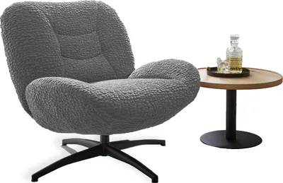 Produktbild von Sessel Milano 360° drehbar Grau Sternfuß Schwarz