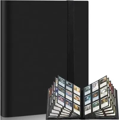 Produktbild von Sammelalbum Karten, 360 Seitentaschen groß Sammelkarten Album, Sammelheft Sammelkarten Ordner Geschenk für Karten Sammler und Kinder Geburtstag (Schwarz)