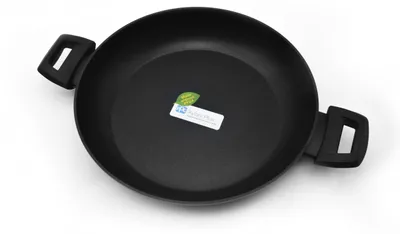 Induktionskochpfanne 28 cm, antihaftbeschichtet, 2 Griffe, schwarz
