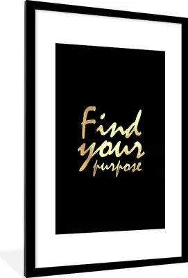 Produktbild von MuchoWow® Gerahmtes Poster Zitat - Leben - Gold - Schwarz 60x90 cm - Poster mit Schwarzem Bilderrahmen Wandposter Rahmen Foto Bilder - Dekoration - Wandposter Wohnzimmer - Hochwertig
