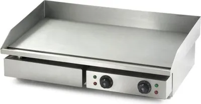 Immagine prodotto di Piastra grill liscia Combisteel - acciaio inox, con vaschetta raccogli-grasso, 730 x 510 x 230 mm