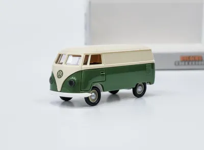 Image de Brekina 32077 - VW T1a fourgon, 1/87, beige clair/vert, 1950 - Neuf