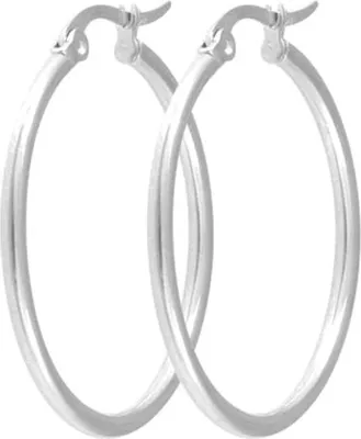 Produktbild von Karisma 1 Paar Klassische Damen Edelstahl 316 L Stärke 2mm ERH-01 Farbwahl - Silber|60mm|