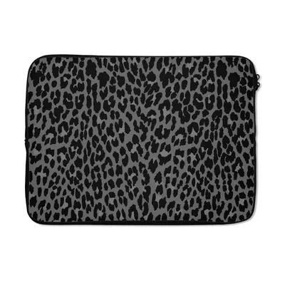 Produktbild von MuchoWow® Laptop Hülle 13 Zoll Pantherdruck - Muster - Grau Laptoptasche - Laptophülle - Sleeve - Rundumschutz