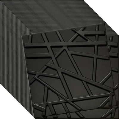 Produktbild von Verdico | 3D Wandpaneele Polystyrol - Schwarz - 50x50 Cm - 48 Stück - Deckenpaneele  - 12 m2