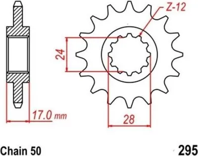 Produktbild von Ritzel 15Z Teilung 530 für HONDA CBR 500 600 F 87-90 front sprocket