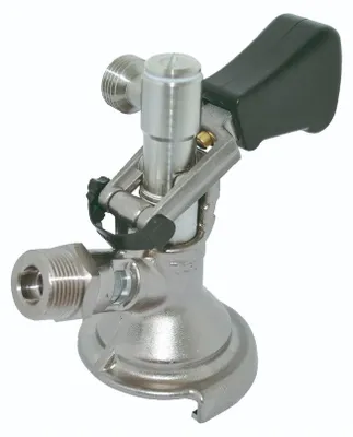Immagine prodotto di Attacco fusto birra, Accoppiatore per fusti, Attacco keg tipo A - Raccordo piatto, uscita laterale (contromaschiatura)