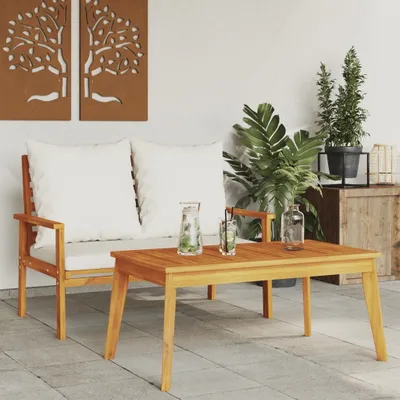 Produktbild von Design Gartensofa-Set mit Kissen Massivholz Akazie, Gartenmöbel-Sets 2024 Neu