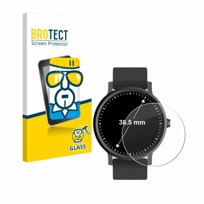 Produktbild von BROTECT Schutzglas für Armbanduhren (Kreisrund, ø: 38.5 mm) Displayschutz 9H Glas klar transparent