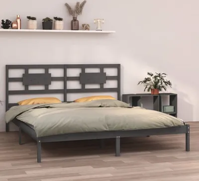 Produktbild von Massivholzbett Grau 200x200 cm , Klassische Betten Design 2024