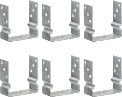 Produktbild von Pfostenträger 6 Stk. Silbern 14×6×15 cm Verzinkter Stahl