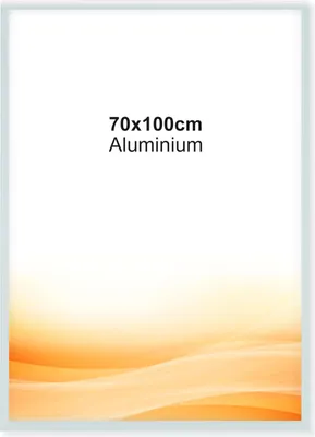 Produktbild von RAWWEST.BIS Alu Bilderrahmen 70x100 cm mit Plexi Rahmen für Bilder und Poster, Silber