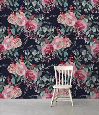 Produktbild von Coloray Fototapete 416x254 cm Latextapete Magicstick - Floral Rosesrowan Vintage.