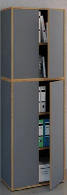 Produktbild von VCM Holz Büroschrank Ordner Aktenschrank Büromöbel Schrank Salia 5-fach Breite 60 cm Drehtüren