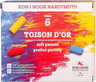 Produktbild von Schul-Pastellkreide - Softpastelle im 6er Pack