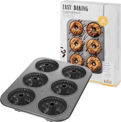 Produktbild von Kuchenform Backblech, Birkmann Easy Baking, Antihaftbeschichtung, Stahl, Ø10 cm, 35 x 27 x 5 cm