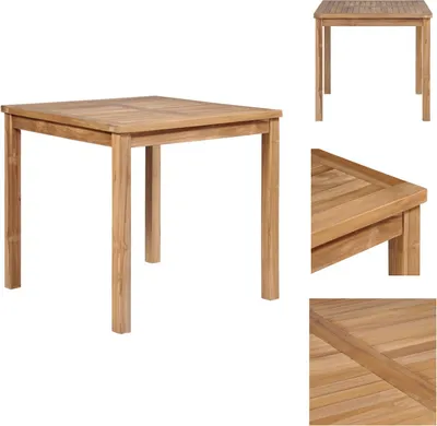 Produktbild von vidaXL Gartentisch 80x80x77 cm Massivholz Teak -  Gartentische