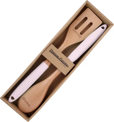 Produktbild von Set aus Spatel und Löffel Vintage Cuisine Rosa