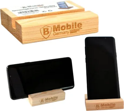 Produktbild von Smartphone-Ständer aus Holz - Universal