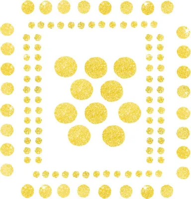 Produktbild von Oblique Unique 120 Punkte Sticker Aufkleber Set mit Glitzer Scrapbooking - gold