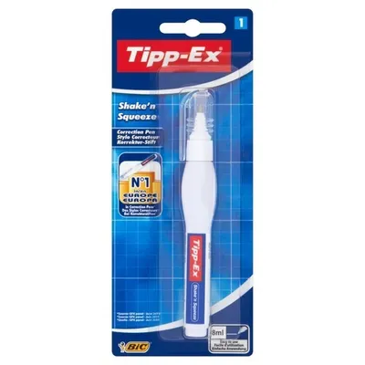Zdjęcie produktu dla TIPP-EX 8022921, 8 ml, Biały, Drobny, Metal, Blister, 1 szt.