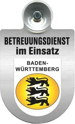 Produktbild von Einsatzschild Windschutzscheibe incl. Saugnapf - Betreuungsdienst im Einsatz - 309728 Color - Region Baden-Württemberg