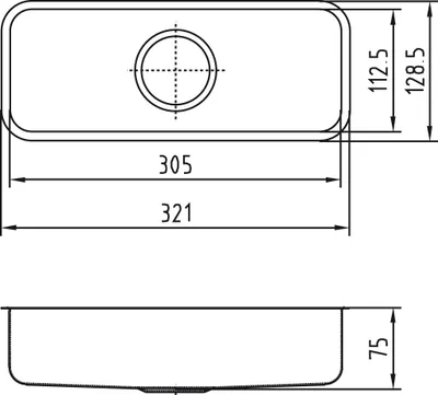 Produktbild von Naber, waterstation® cubic basic B. Einbauspüle, Einzelbecken, Edelstahl - Einbauspülen