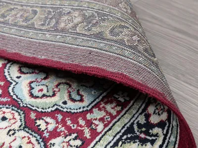 Produktbild von Steffensmeier Kurzflor Teppich Riad | Wohnzimmer | Orient | Pflegeleicht | Ghom Rot , Größe:  95x140 cm