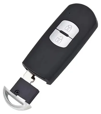 Immagine prodotto di Custodia per chiave auto per Mazda a 2 pulsanti, compatibile con i modelli Mazda 2, 3, 5, 6, CX-3, CX-5, CX-7, CX-9, 2013-2019, Lama con scanalatura dritta