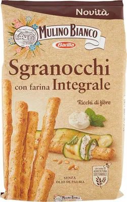 Produktbild von Mulino Bianco Grissini Sgranocchi con Farina Integrale Grissini mit Vollkornmehl, perfekt als Snack, 200 g