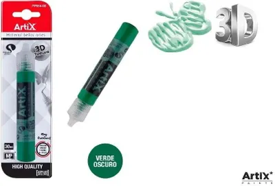 Image de Peinture 3D texturée vert foncé 30ml