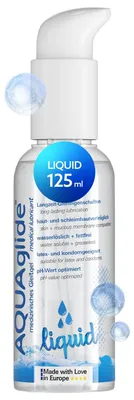 Immagine prodotto di JOYDIVISION AQUAglide liquid 125ml è un lubrificante liquido a base d'acqua, compatibile con | preservativi in lattice