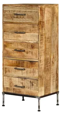 Produktbild von Kommode aus massivem Mangoholz mit 5 Schubladen