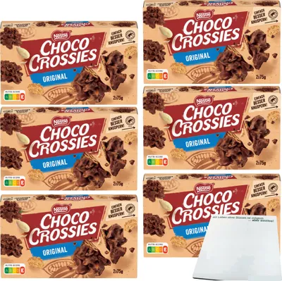 Produktbild von Nestle Choco Crossies Classic 6er Pack (6x150g Packung) + usy Block