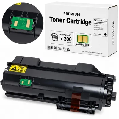 Zdjęcie produktu dla Toner Zamienny do Kyocera TK-1160 z Chipem 7200 str. ECOSYS P2040DN P2040DW