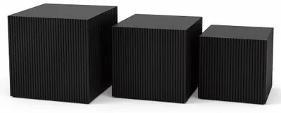 Obrázok produktu pre Bočný stolík / podstavec - štvorcový - čierny - MDF - S3 - 29|34|40 cm