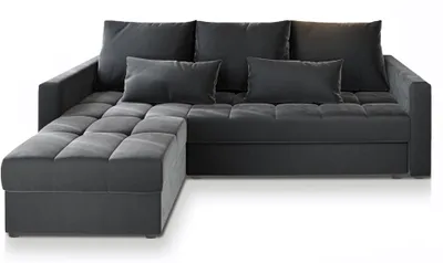 Produktbild von Masseno Ecksofa KOS PIK mit Schlaffunktion L-Form, Sofa mit Bettkasten, Wohnzimmersofa, Couch, Soffa, Bettsofa, Couchgarnitur- Grau, PAROS 06