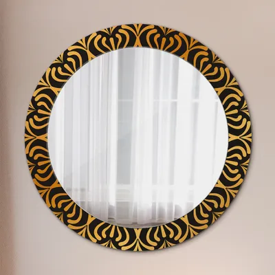 Produktbild von Ø70cm Modern Spiegel - Wandspiegel Wandmontage- Schlafzimmer - gold mandala