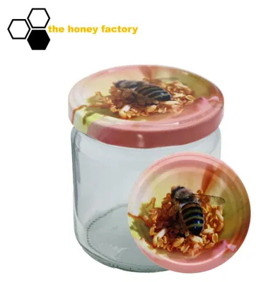 Produktbild von 96 x HONIGGLAS Twist Off 500G im KARTON inkl. Metalldeckel ROSE BLÜTENTRAUM