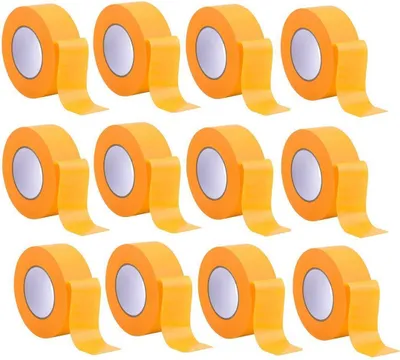 Produktbild von 36 x Rollen - Profi Goldband Klebeband 50 m Rolle x 60 mm - Malerband Gold Kreppband - Abdeckband für Maler und Lackierer - Krepp für Innen und Außen - Malerkrepp - Klebeband für Malerarbeiten