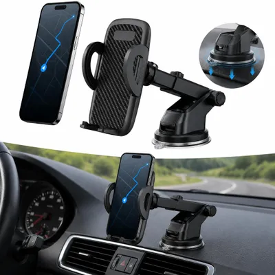 Produktbild von Handyhalter fürs Auto Handyhalterung Lüftung & Saugnapf Halterung Universale KFZ Handyhalterung Smartphone Halterung