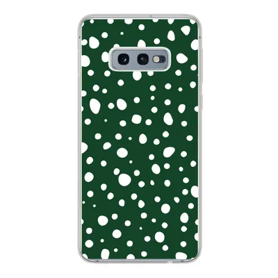 Produktbild von MuchoWow® Handyhülle Schutzhülle Hülle für Samsung Galaxy S10e Polka dots - Weiß - Grün Silikon Softcase Handy Hülle - Handy