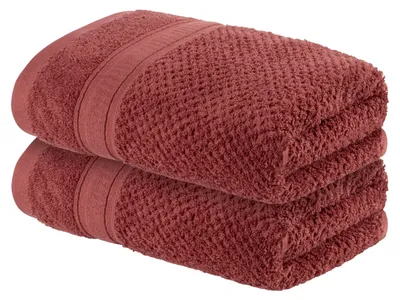 Produktbild von LIVARNO home Frotteehandtuch Handtuch Tuch Badetuch , 50 x 100 cm, 2 Stück, Farbe: rot