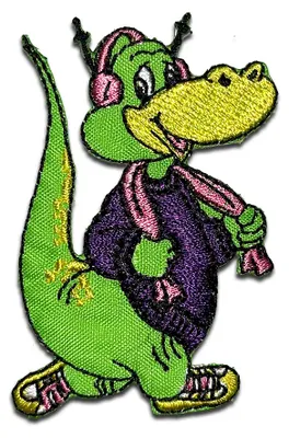 Obrázek produktu pro Dino animal music - nášivka, nažehlovací nášivka, nášivka, nášivky, k nažehlení, velikost: 6,4 x 4,5 cm